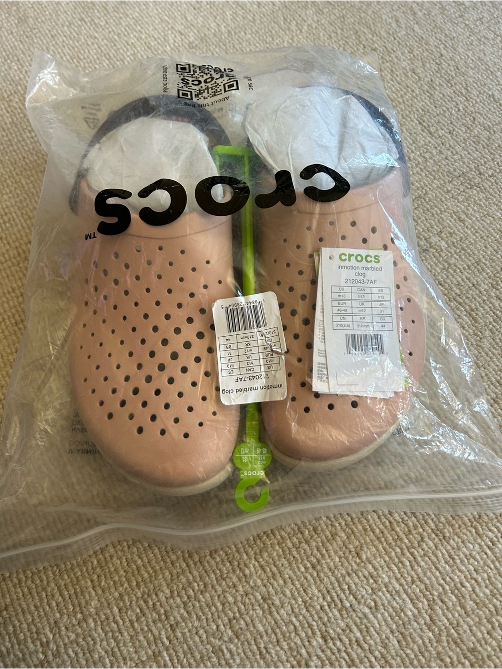 CROCS  Men’s Metallic Rose Gold Clogs
